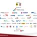 Poster digital berisi daftar lengkap logo mitra pendukung, sponsor korporasi, dan media partner resmi Anugerah Pewarta Foto Indonesia (APFI) 2026, dengan Pertamina sebagai sponsor utama di atas latar belakang putih bersih.